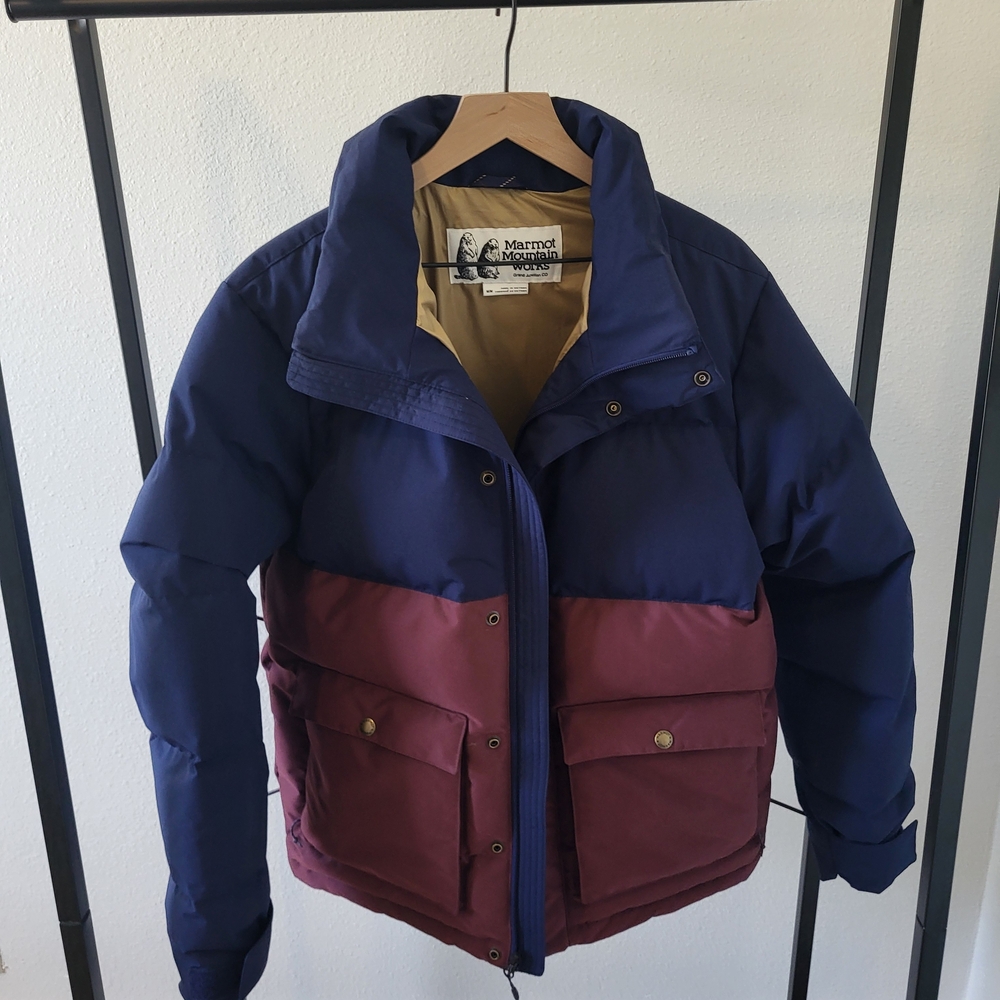 Marmot Fordham Jacket Blue and Burgundy Jacket - Picture 2 of 6